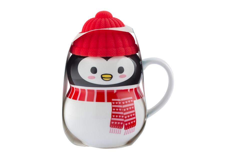 Zdjęcie: Kubek zimowy 380 ml z silikonową czapeczką pingwin ALTOM DESIGN