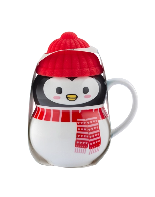 Zdjęcie: Kubek zimowy 380 ml z silikonową czapeczką pingwin ALTOM DESIGN