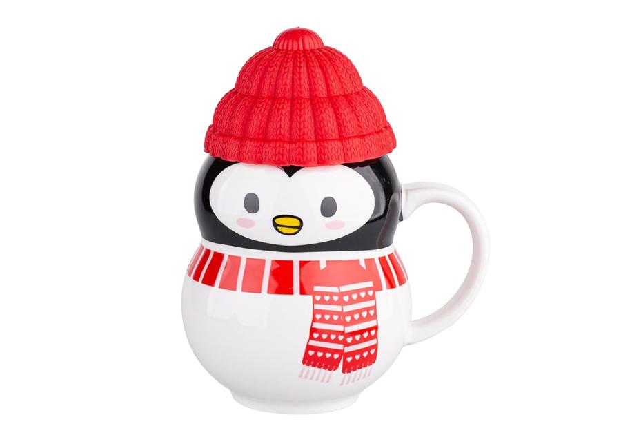 Zdjęcie: Kubek zimowy 380 ml z silikonową czapeczką pingwin ALTOM DESIGN