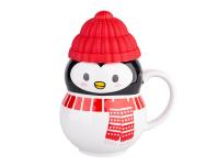 Zdjęcie: Kubek zimowy 380 ml z silikonową czapeczką pingwin ALTOM DESIGN