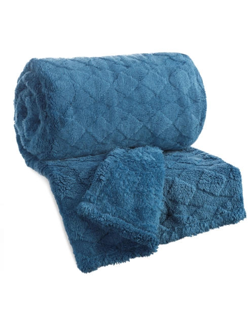 Zdjęcie: Koc Nancy 150x200 cm granatowy EUROFIRANY