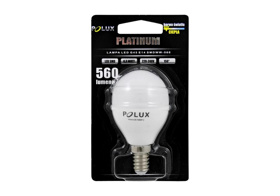 Zdjęcie: Żarówka LED G45 E14  6,3 W 560 lm pc+aluminium POLUX