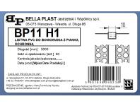 Zdjęcie: Listwa PVC do boniowania BP11 H1 L300 biały bez siatki 10x10 mm BELLA PLAST