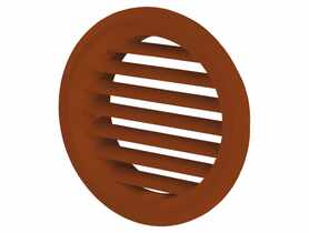 Kratka wentylacyjna okrągła z kołnierzem okrągłym 80 mm brąz VENTS