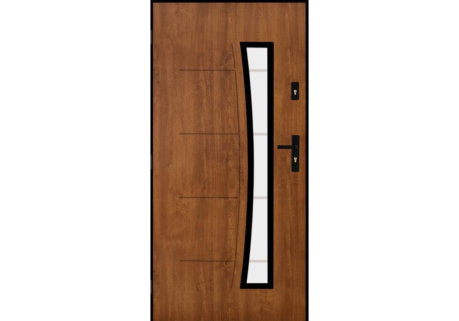 Zdjęcie: Drzwi zewnętrzne boliwia złoty dąb 90l komplet ENTRYLINE