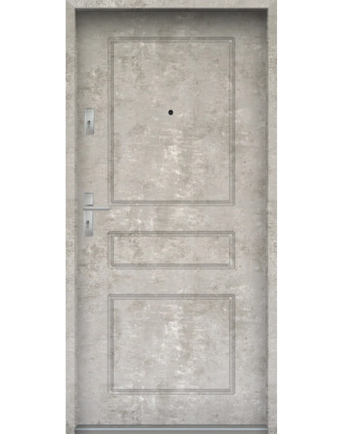 Zdjęcie: Drzwi wejściowe do mieszkań Bastion T-56 Beton naturalny 80 cm prawe ODR KR CENTER