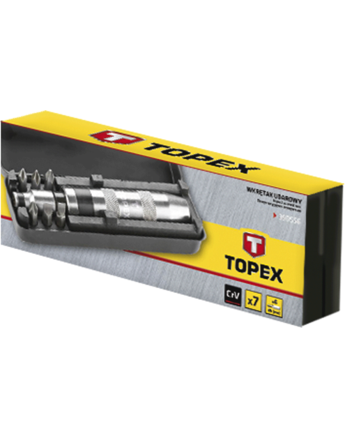 Zdjęcie: Wkrętak udarowy, zestaw 7 sztuk TOPEX