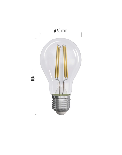 Zdjęcie: Żarówka LED Filament A60, E27, 3,8 W (60 W), 806 lm, ciepła biel EMOS