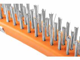 Szczotka druciana, drut nierdzewny, 3x19 rzędów, ze skrobakiem NEO