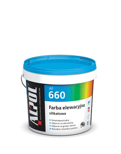 Zdjęcie: Farba elewacyjna silikatowa AF660 BAZA B0 5L ALPOL