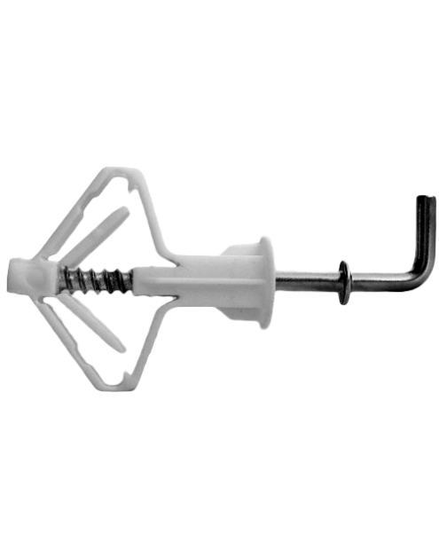 Zdjęcie: Kołek do gips-kartonu fi 10 z hakiem kątowym - 6 szt. SILA