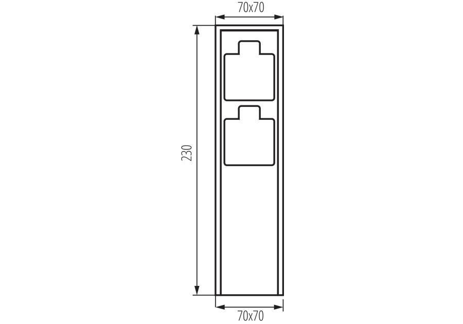 Zdjęcie: Słupek z gniazdami Dasto 2SOC FR B KANLUX