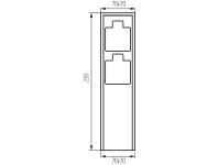 Zdjęcie: Słupek z gniazdami Dasto 2SOC FR B KANLUX