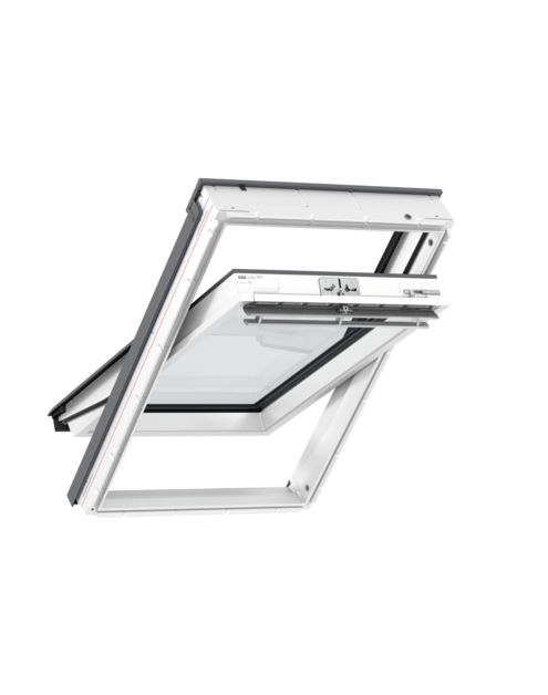 Zdjęcie: Okno GLU 0064 drewniano-poliuretanowe otwierane u góry, 66x118 cm VELUX