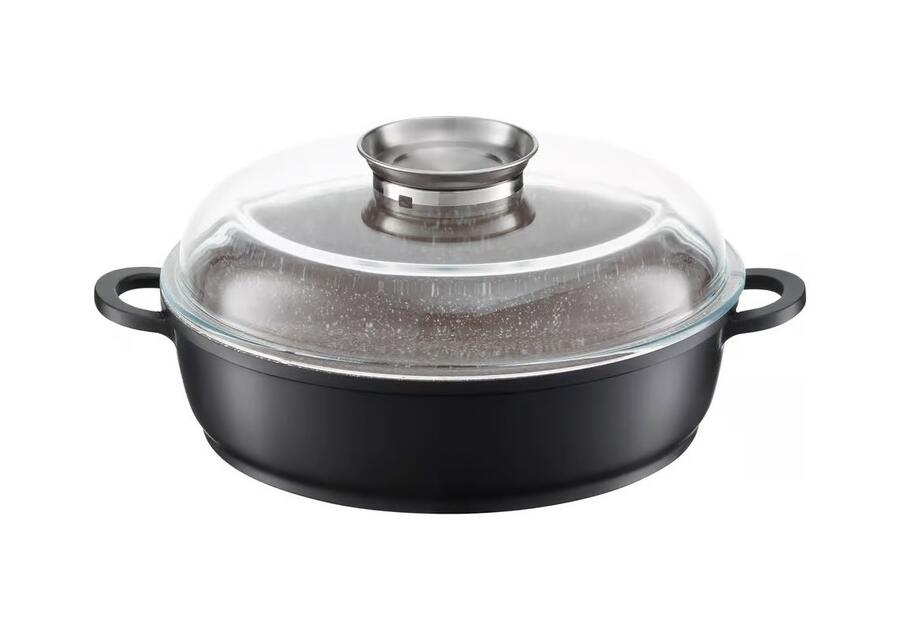 Zdjęcie: Patelnia głęboka z powłoką nieprzywierającą Qualum Basic Stone Edition Arras 28 cm AMBITION