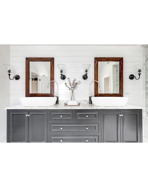 Zdjęcie: Wysoka bateria umywalkowa Gabro czarny/chrom INVENA