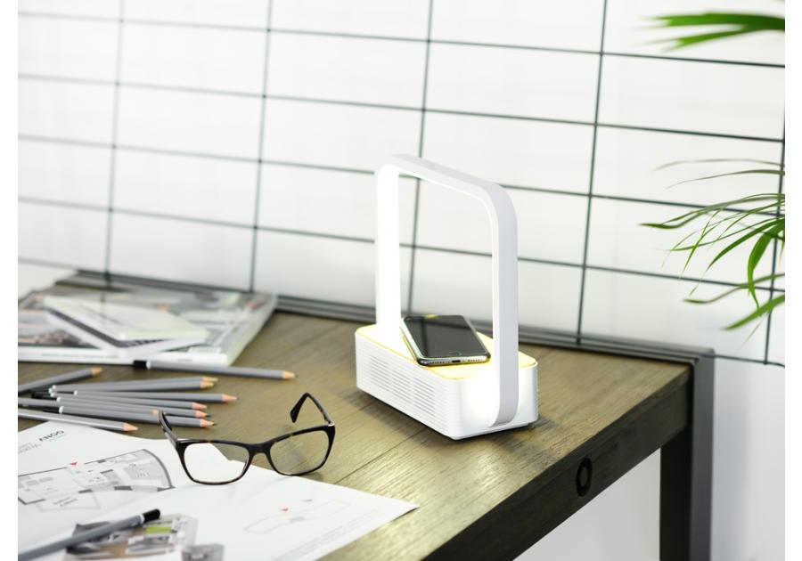 Zdjęcie: Lampka LED AJE-ORBI bluetooth + bezprzewodowe ładowanie telefonów ACTIVEJET