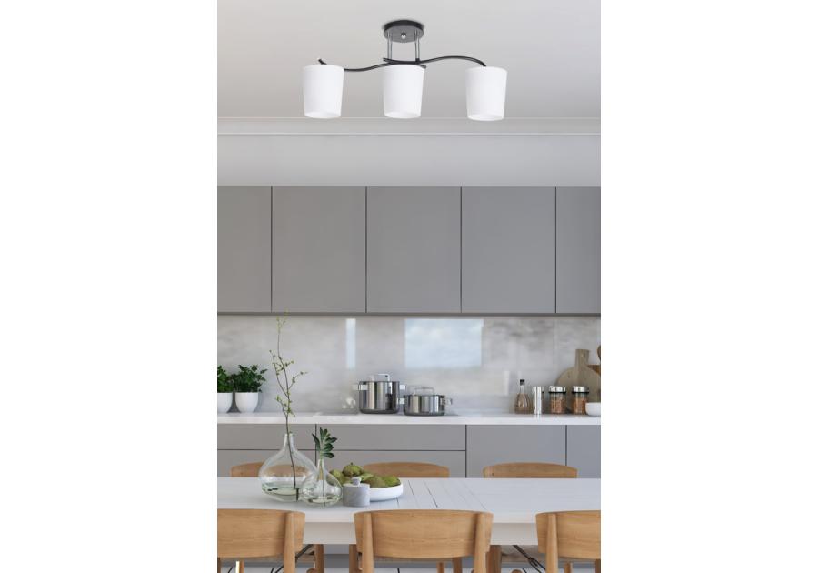Zdjęcie: Lampa sufitowa Esnyr chromowy + czarny 3x40 W E27 klosz biały CANDELLUX