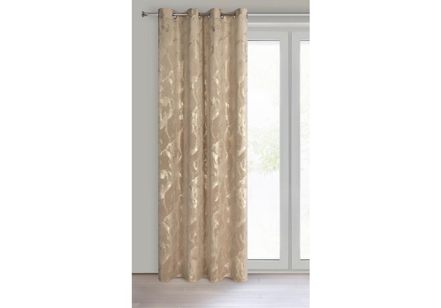 Zdjęcie: Zasłona gotowa Naira 140 x 250 cm ciemnobeżowy EUROFIRANY