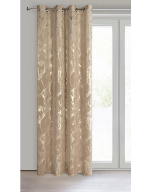 Zdjęcie: Zasłona gotowa Naira 140 x 250 cm ciemnobeżowy EUROFIRANY