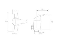 Zdjęcie: Bateria natryskowa Mitris chrom INVENA