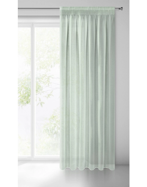 Zdjęcie: Firana gotowa Elpidia na taśmie 140x270 cm miętowy EUROFIRANY