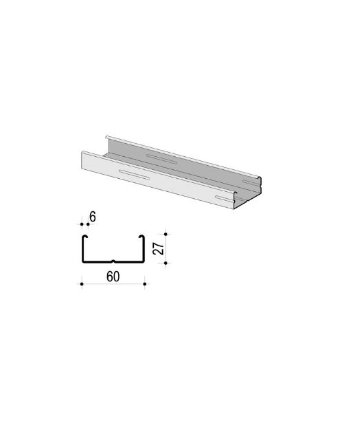 Zdjęcie: Profil CD C5 60x27x0,6 3000 mm 12/180 KNAUF