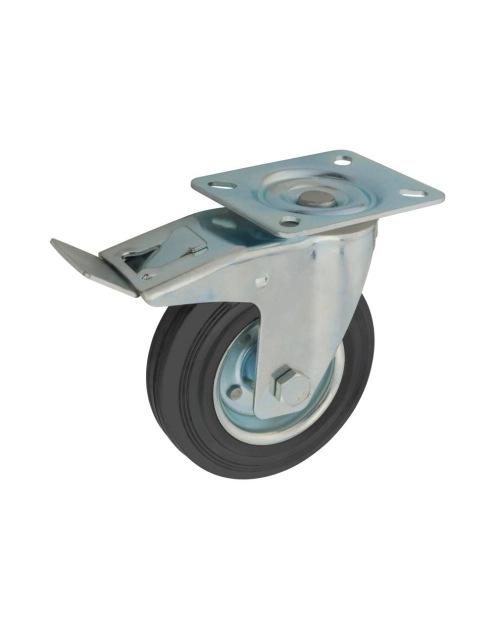 Zdjęcie: Zestaw jezdny obrotowy z hamulcem 125 mm, 100 kg płyta METRO