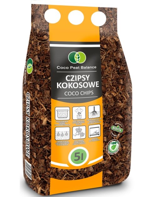 Zdjęcie: Czipsy kokosowe COCO chips 5L BIOVITA