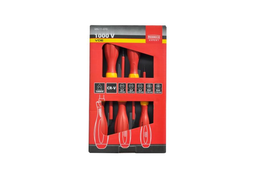 Zdjęcie: Wkrętaki izolowane 6 sztuk 1000v vde MODECO EXPERT