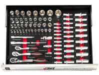 Zdjęcie: Szafka narzędziowa 7+1 szuflad wyposażenie Eva czerwona VERKE