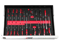 Zdjęcie: Szafka narzędziowa 7+1 szuflad wyposażenie Eva czerwona VERKE