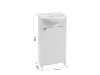 Zdjęcie: Zestaw łazienkowy Kredo szafka z umywalką biała 40 cm DEFTRANS