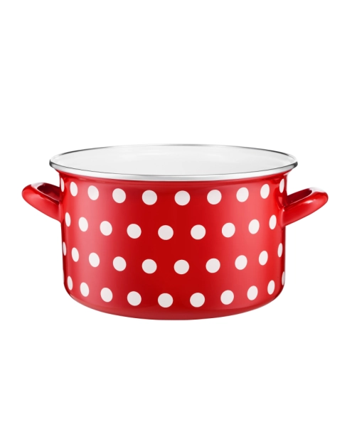 Zdjęcie: Garnek Vigo 22 cm czerwony kropki DOMOTTI