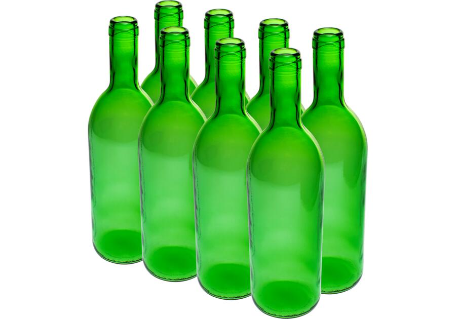 Zdjęcie: Butelka na wino 0,75 L zielona zgrzewka 8 szt. BROWIN