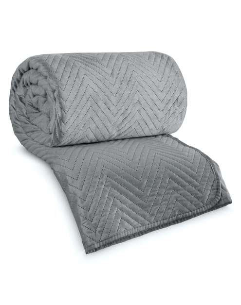 Zdjęcie: Narzuta welurowa Luiz 170x210 cm srebrna EUROFIRANY