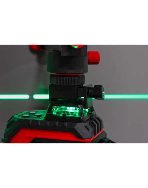 Zdjęcie: Poziomica laserowa 360 laser krzyżowy zielony samopoziomująca 4D zestaw PROLINE