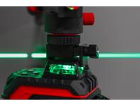 Zdjęcie: Poziomica laserowa 360 laser krzyżowy zielony samopoziomująca 4D zestaw PROLINE