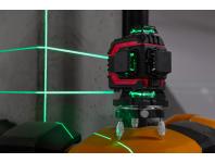 Zdjęcie: Poziomica laserowa 360 laser krzyżowy zielony samopoziomująca 4D zestaw PROLINE