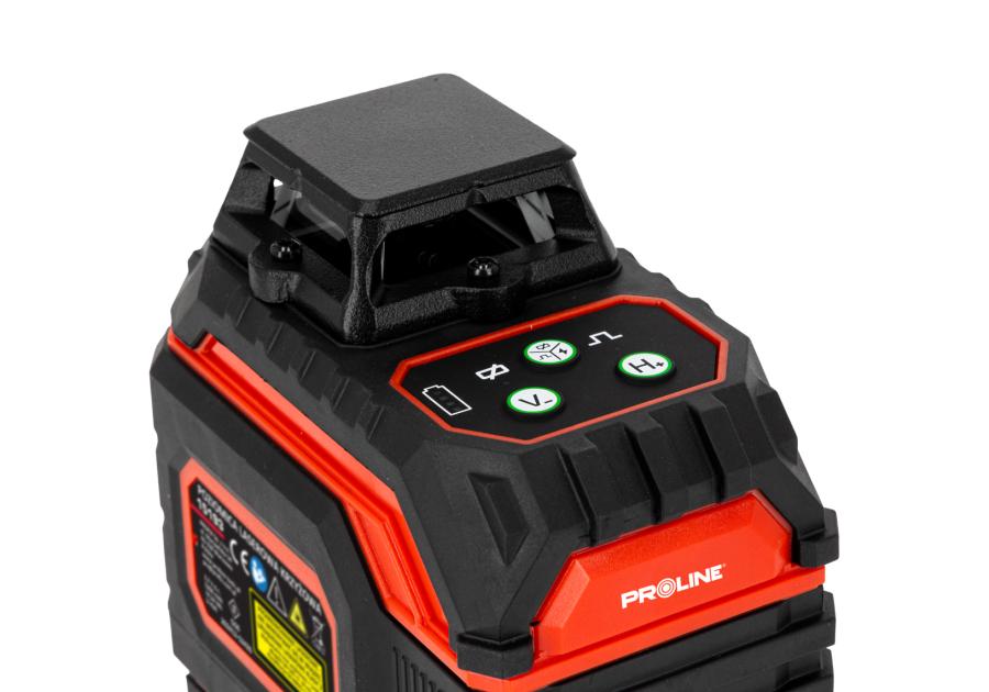 Zdjęcie: Poziomica laserowa 360 laser krzyżowy zielony samopoziomująca 4D zestaw PROLINE