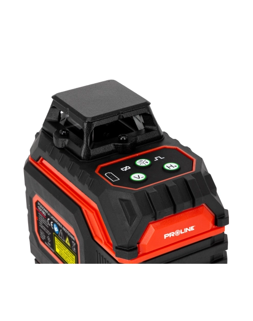 Zdjęcie: Poziomica laserowa 360 laser krzyżowy zielony samopoziomująca 4D zestaw PROLINE