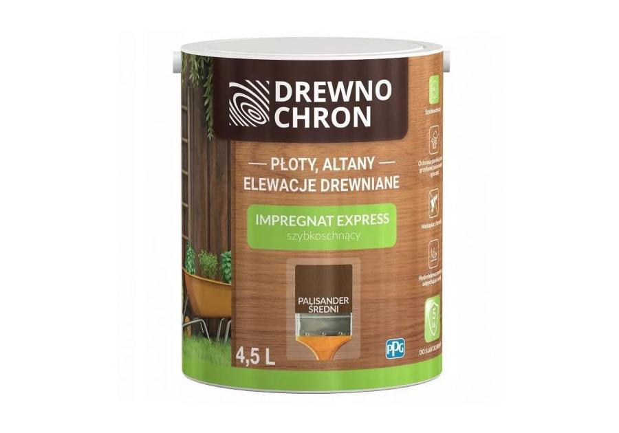 Zdjęcie: Impregnat Express 4,5 L palisander średni DREWNOCHRON