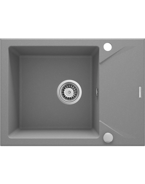 Zdjęcie: Zlewozmywak Evora szary metalik granit 1K Z/KO 590x440x193, space saver DEANTE