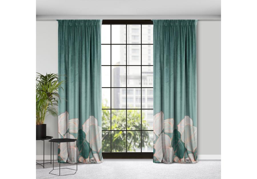 Zdjęcie: Zasłona gotowa Beldis na taśmie 140 x 270 cm szałwiowy EUROFIRANY