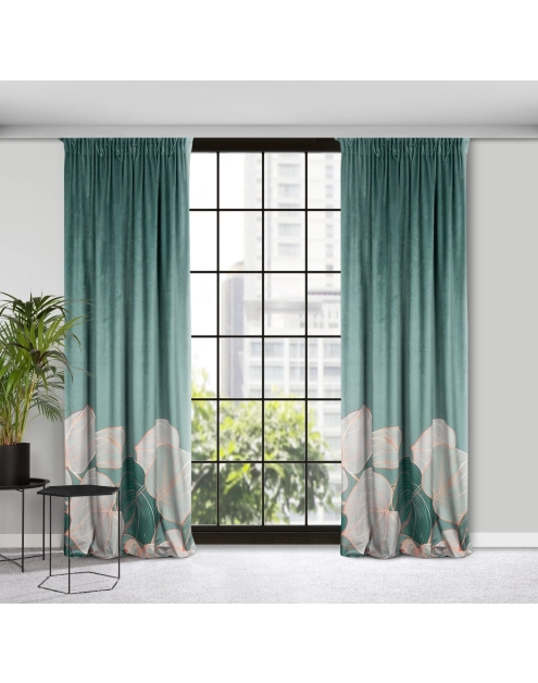 Zdjęcie: Zasłona gotowa Beldis na taśmie 140 x 270 cm szałwiowy EUROFIRANY