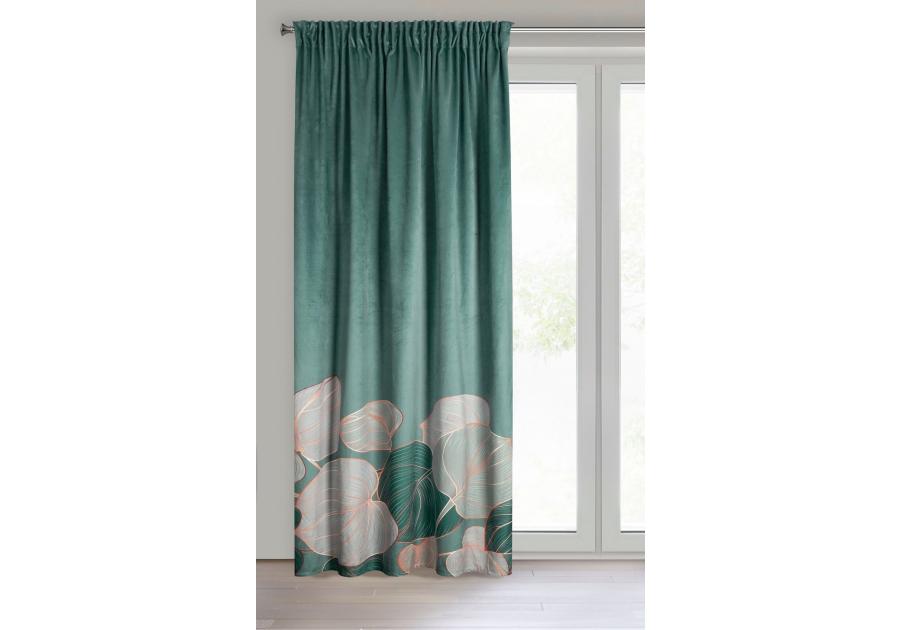 Zdjęcie: Zasłona gotowa Beldis na taśmie 140 x 270 cm szałwiowy EUROFIRANY