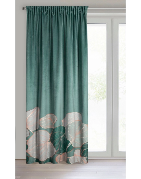 Zdjęcie: Zasłona gotowa Beldis na taśmie 140 x 270 cm szałwiowy EUROFIRANY