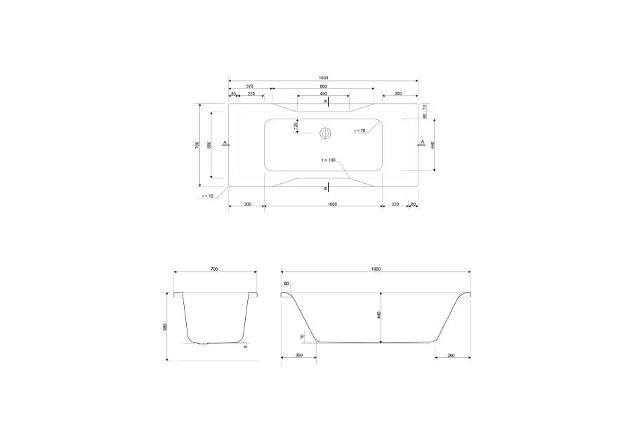 Zdjęcie: Wanna Pure SP 160x70 cm CERSANIT