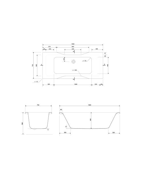 Zdjęcie: Wanna Pure SP 160x70 cm CERSANIT