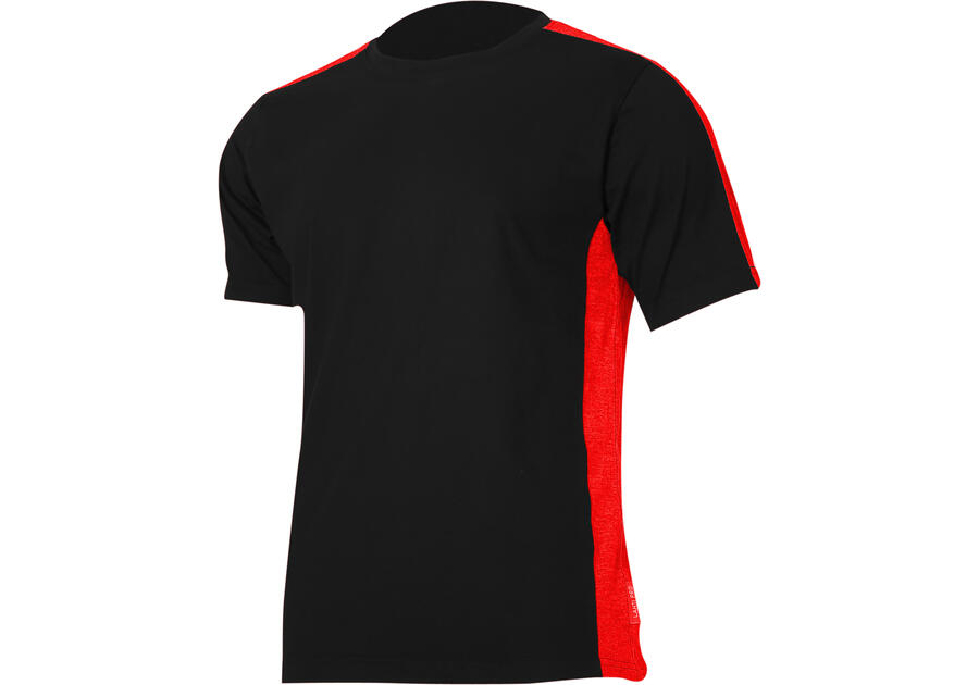 Zdjęcie: Koszulka T-Shirt 180g/m2, czarno-czerwone, 3XL, CE, LAHTI PRO